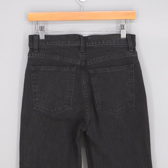 REFORMATION Liza High Rise Straight Cropped Jeans in Faded Black Size 27 - Picture 5 of 9